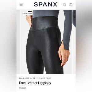 Spanx Faux Leather leggings